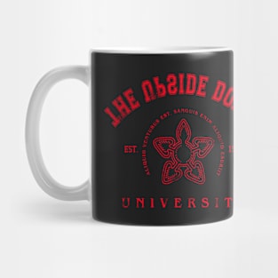 The Upside Down University (red) Mug